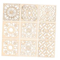 Scrapbooking fa dísz – Mintás keretek, 10 db