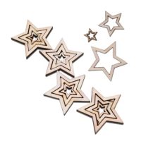 Scrapbooking fa dísz – Csillagocskák 1 cm, 10 db