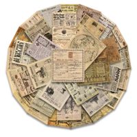 Scrapbooking vintage pergamen matricák - 35 db