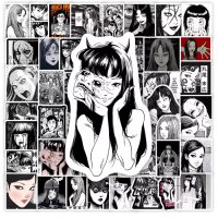 Scrapbooking Junji Ito Tomie matricák - 60 db