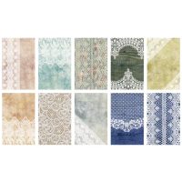 Szcrapbook vintage dekoratív csipkés papír - Minta C, 30 lap