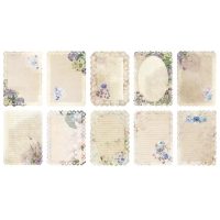Scrapbooking nagy csipkés dekoratív papírok - 10 darab, minta A