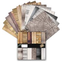 Scrapbooking dekoratív papír fából - 24 lap 12 mintával