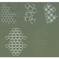 Scrapbooking textúrált dekoratív papír - 10 darab, minta B