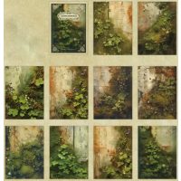 Scrapbooking papír díszcsomag - Erdőállomány, 20 darab