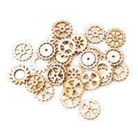 Scrapbooking fa dísz - Fogaskerék, 50 darab
