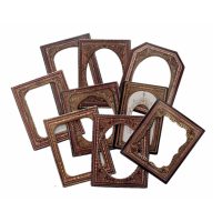 Scrapbooking dekoratív papír lemez - Vintage retró keret, 10 db