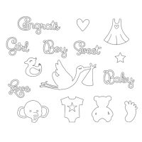 Scrapbooking fa gyerek díszek - 40 darab