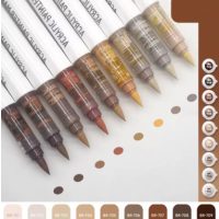 Scrapbooking akril ecsetek - Maillard sorozat, 9 darab