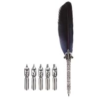 Kreatív scrapbook készlet hívó tollal és cserélhető hegyekkel - Sötétkék