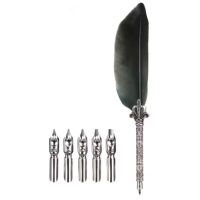 Kreatív scrapbook készlet hívó tollal és cserélhető hegyekkel - Zöld