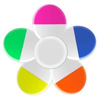 Scrapbooking kiemelő és spinner - 5 az 1-ben, élénk színek