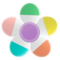 Scrapbooking kiemelő és spinner - 5 az 1-ben, pasztell színek