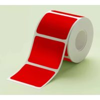 Scrapbooking tekercs öntapadó címkéből hőnyomtatóhoz - Piros, 40 x 30 mm