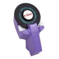 Scrapbooking címkéző bélyegző tartozékkal - Lila, két szalag