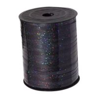 Scrapbooking csillogó szalag - Fekete, 460 méter