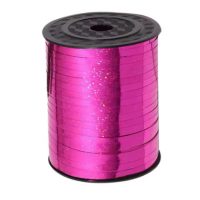 Scrapbooking vékony csillogó szalag - Sötét rózsaszín, 460 méter