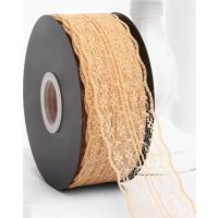 Scrapbooking széles csipke - Narancssárga, 45 méter