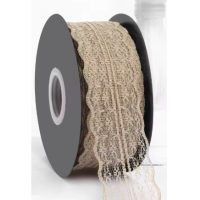 Scrapbooking széles csipke - Khaki, 45 méter