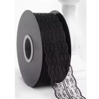 Scrapbooking szélescsipke - Fekete, 45 méter