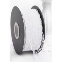 Scrapbooking szélescsipke - Fehér, 45 méter