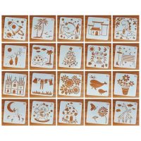 Scrapbooking sablon készlet rajzoláshoz - Fehér, 21-től 40-ig