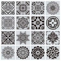 Scrapbooking sablonkészlet - Mandala minták, 16 darab