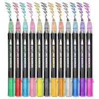 Scrapbooking színes metál marker - 12 db