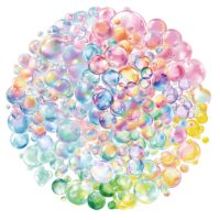 Scrapbooking matricák - Színes buborékok, 50 db