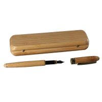 Bambusz scrapbooking töltőtoll tokban - Világosbarna