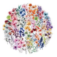 Scrapbooking matricák - Színes virágok, 50 darab