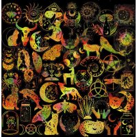 Scrapbooking matricák - Holografikus mix, 100 darab