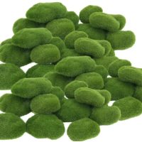 Scrapbooking műanyag moha - Zöld 4 x 5 cm, 5 darab