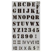 Scrapbooking sablon rajzoláshoz - ABC és számok