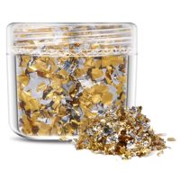 Scrapbooking dekoratív betétek fémből - Arany ezüst, JB28