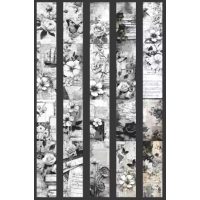 Scrapbooking Vintage ragasztószalag - Virágok 04, 2 méter