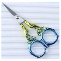 Scrapbooking fém ollók főnixszel - Sárga-kék