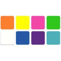 Scrapbooking öntapadós jegyzetek - Fluoreszkáló színek, 8 jegyzet