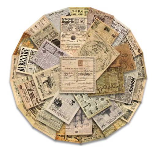 Foto - Scrapbooking vintage pergamen matricák - 35 db