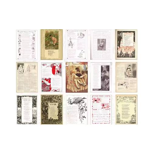 Foto - Scrapbooking dekoratív papír blokkban - Típus M, 60 darab