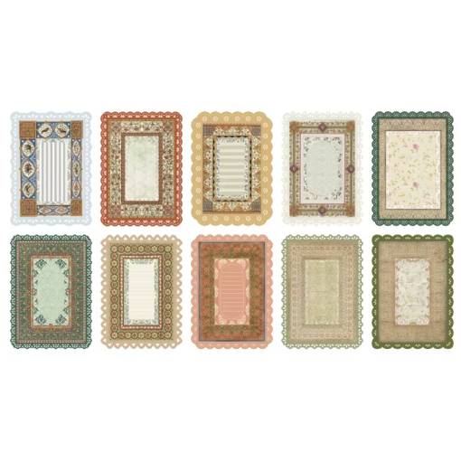 Foto - Scrapbooking nagy csipkés dekoratív papírok - 10 darab, minta B