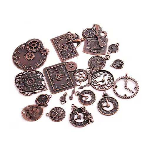 Foto - Scrapbooking fém steampunk dekoráció - Antique réz bevonat, 20 darab