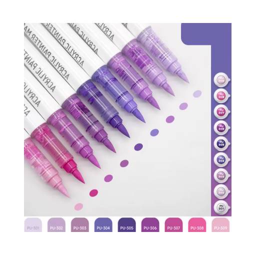Foto - Scrapbooking akril filcek - Purple sorozat, 9 darab