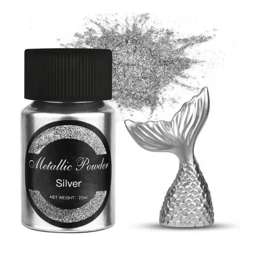 Foto - Scrapbooking fémes pigment - Ezüst, 20 ml