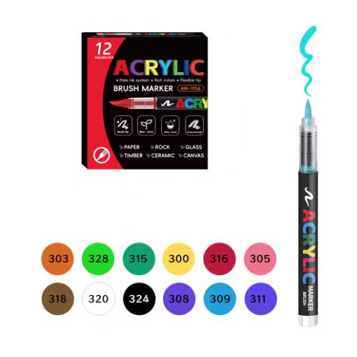 Foto - Scrapbooking akril filcek - 12 szín