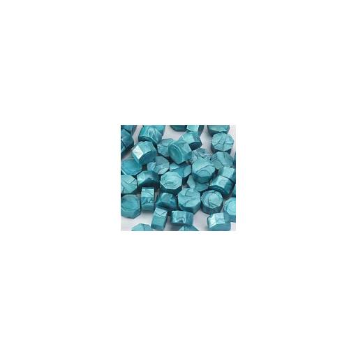 Foto - Scrapbooking gyöngyöket tartalmazó bélyegzőviasz - Gyöngyház türkiz B4, 100 darab