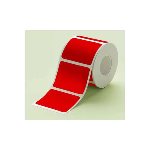 Foto - Scrapbooking tekercs öntapadó címkéből hőnyomtatóhoz - Piros, 40 x 30 mm