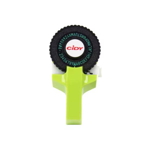 Foto - Scrapbooking címkéző bélyegző tartozékkal - Zöld, két szalag