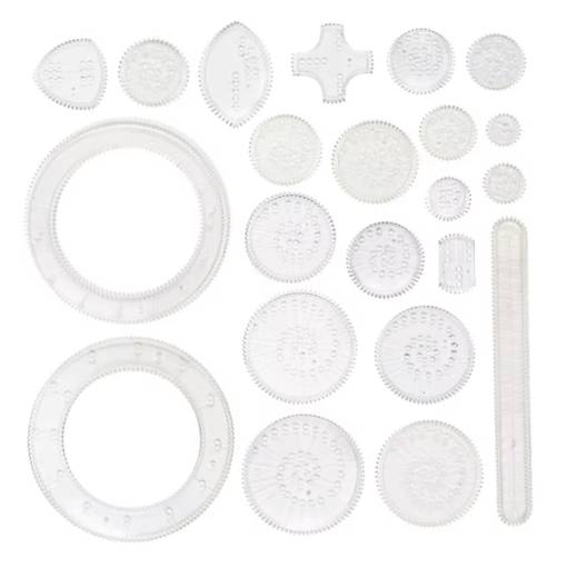 Foto - Scrapbooking sablonkészlet rajzoláshoz - 22 darab, átlátszó