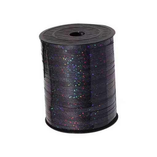 Foto - Scrapbooking csillogó szalag - Fekete, 460 méter